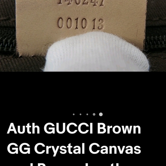 Sale today Authentic Gucci beige / tan tote bag $1100 serial number vintage Used - Picture 12 of 12